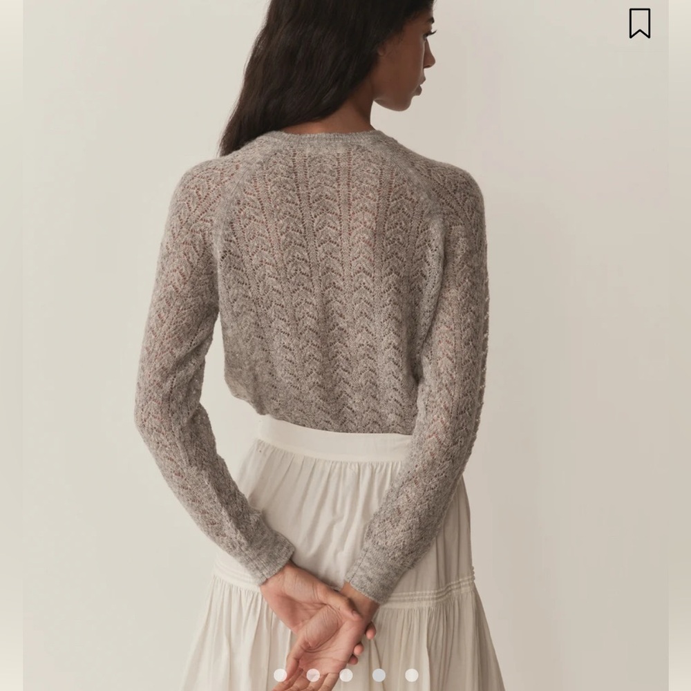 DÔEN Ophira Knit Sweater Heather Gray XS NWT - Picture 3 of 7